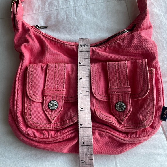 GAP Y2K Pink Denim Pocket Mini Shoulder Bag Barbiecore Bratz Girly Gilmore Girls - Picture 7 of 9